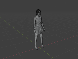 Woman in Skirt Modelo 3D