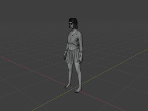 Woman in Skirt Modelo 3D