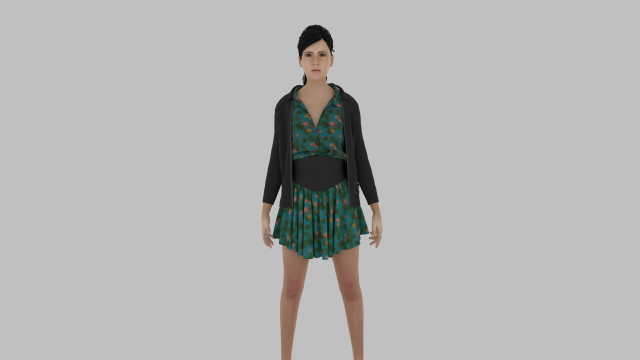 Elegant Woman 3D Model .c4d .max .obj .3ds .fbx .stl .blend 