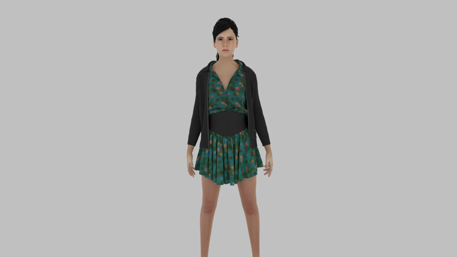 Elegant Woman 3D Model .c4d .max .obj .3ds .fbx .stl .blend 