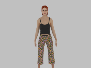 Teen girl in underwear Modelo 3D in mulher 3DExport