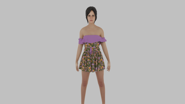 Woman 3D Model .c4d .max .obj .3ds .fbx .stl .blend 