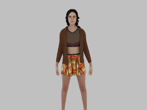Woman in underwear Modelo 3D in mulher 3DExport