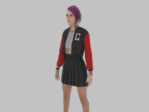 Varsity Woman 3D Model