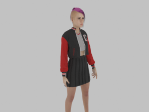 Varsity Woman 3D Model