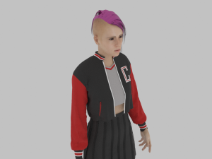 Varsity Woman 3D Model
