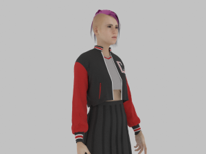 Varsity Woman 3D Model
