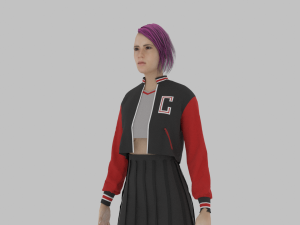 Varsity Woman 3D Model