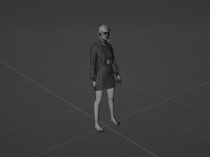 Varsity Woman 3D Model