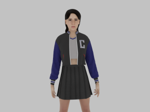 Varsity Woman 3D 模型