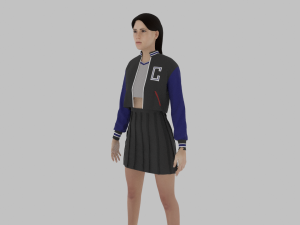 Varsity Woman 3D 모델