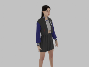 Varsity Woman 3D 모델