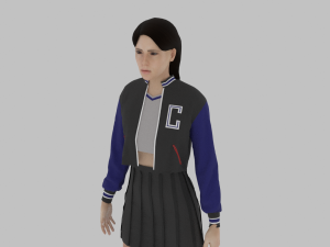 Varsity Woman 3D 모델