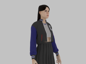 Varsity Woman 3D 모델