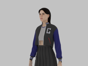 Varsity Woman 3D 모델