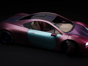 Modello di supercar alto e dettagliato truccato Modello 3D