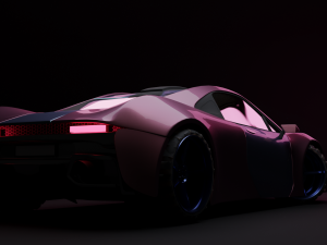 High detailed high poly supercar model rigged 3D मॉडल