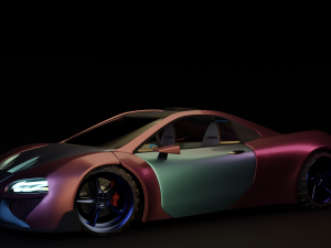 High detailed high poly supercar model rigged 3D मॉडल