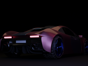 High detailed high poly supercar model rigged 3D मॉडल