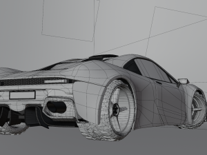 High detailed high poly supercar model rigged 3D मॉडल