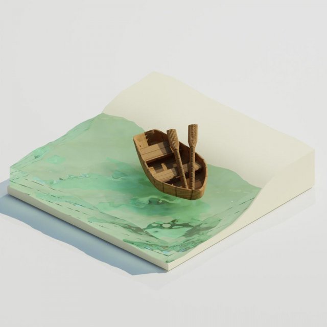 Boat 3D Model .c4d .max .obj .3ds .fbx .stl .blend
