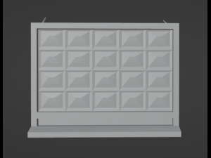 Concrete fence Model 3D