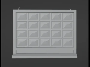 混凝土围栏 3D 模型