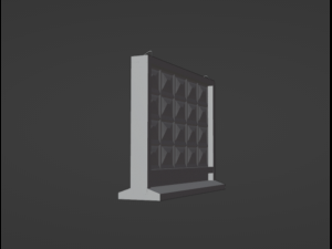 Concrete fence Modello 3D