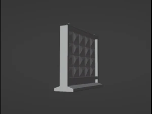 Concrete fence 3D Model