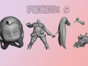 Jinx Chibi 3D Print Model