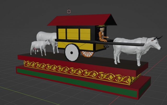 Cow statue 3D Model .c4d .max .obj .3ds .fbx .stl .blend 