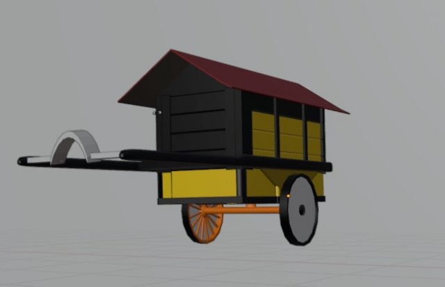 Goods cart 3D Модель .c4d .max .obj .3ds .fbx .stl .blend 