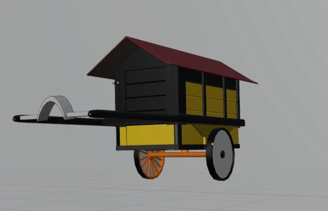 Goods cart 3D Model .c4d .max .obj .3ds .fbx .stl .blend 