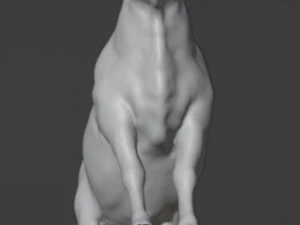 Bull White 3D Model