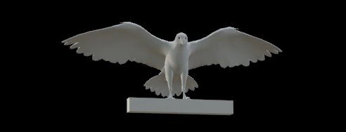 Perched eagle 3D Model .c4d .max .obj .3ds .fbx .stl .blend 