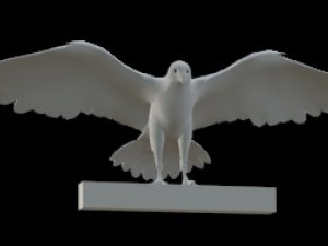 Perched eagle 3D Model