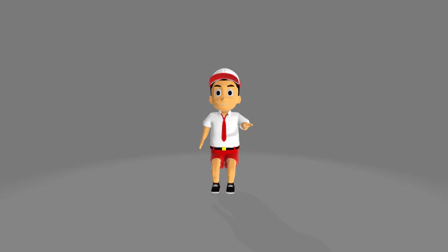 Crian&ccedil;as do ensino fundamental na Indon&eacute;sia Modelo 3D .c4d .max .obj .3ds .fbx .stl .blend 