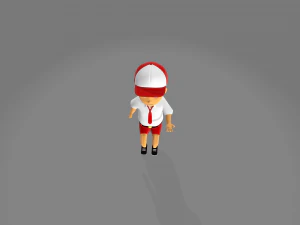 Crian&ccedil;as do ensino fundamental na Indon&eacute;sia Modelo 3D