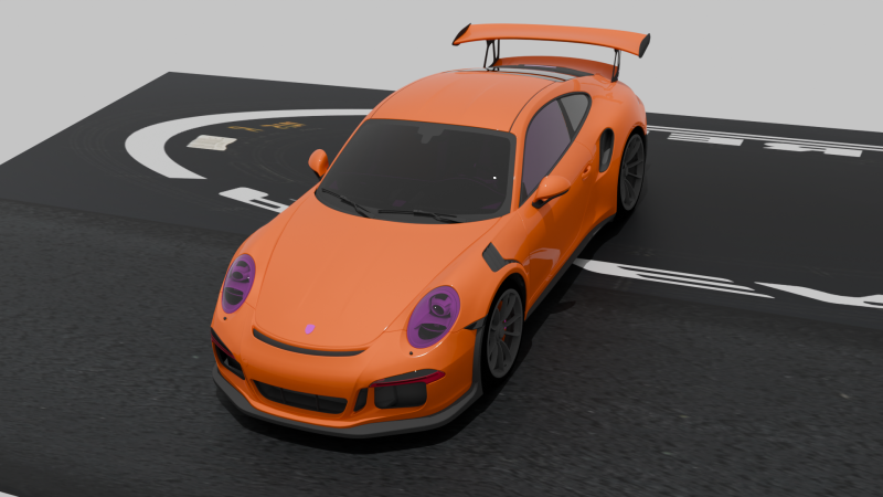 Porche GT 3D Model .c4d .max .obj .3ds .fbx .stl .blend