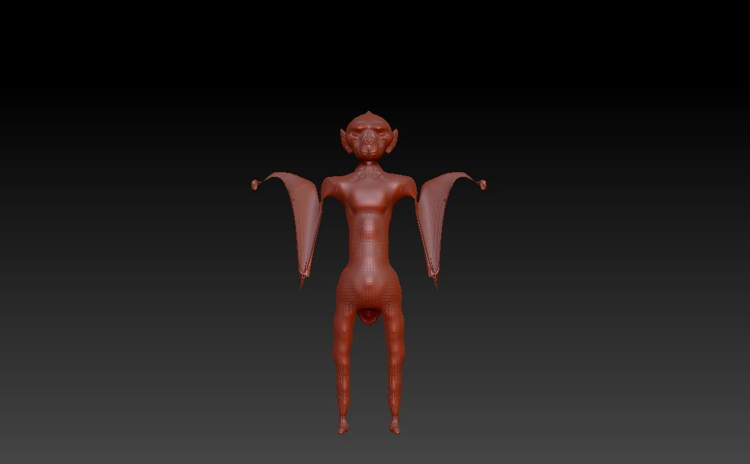 Fly monkey 3D Model .c4d .max .obj .3ds .fbx .stl .blend 
