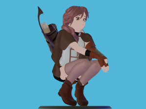 Anime character archer STL 3Dモデル