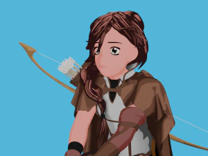 Anime character archer STL 3D Model