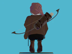 Anime character archer STL 3D Model