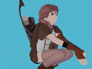 Anime character archer STL 3D Model