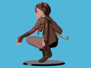 Anime character archer STL 3Dモデル