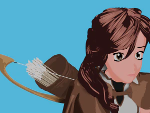 Anime character archer STL 3D Model
