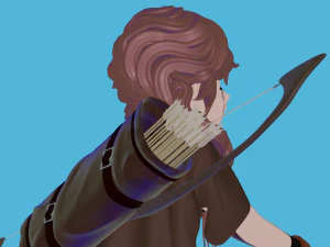 Anime character archer STL 3D Model