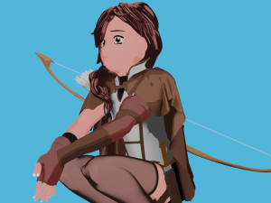 Anime character archer STL 3Dモデル