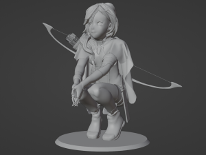 Anime character archer STL 3Dモデル