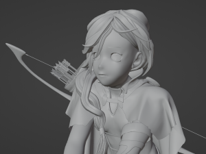Anime character archer STL 3Dモデル